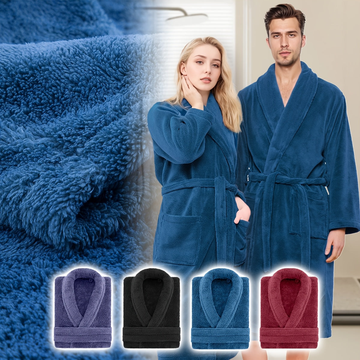 Luxe Unisex Coral Fleece Badjas – Ultra Zacht en Warm voor Jouw Comfort