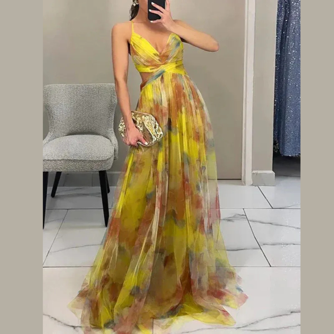 Abendkleid mit Blumen – Maxi-Kleid für besondere Anlässe