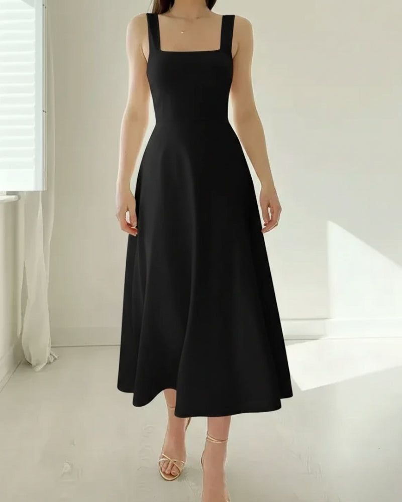Abendkleid mit Trägern | Elegantes Midi Kleid