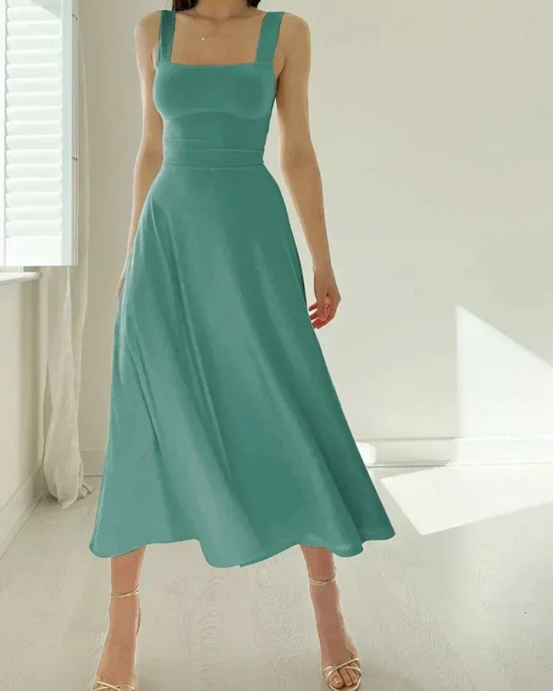 Abendkleid mit Trägern | Elegantes Midi Kleid
