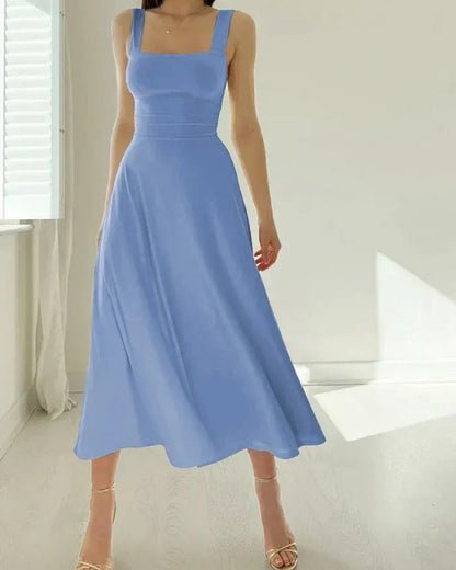 Abendkleid mit Trägern | Elegantes Midi Kleid