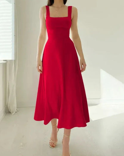Abendkleid mit Trägern | Elegantes Midi Kleid