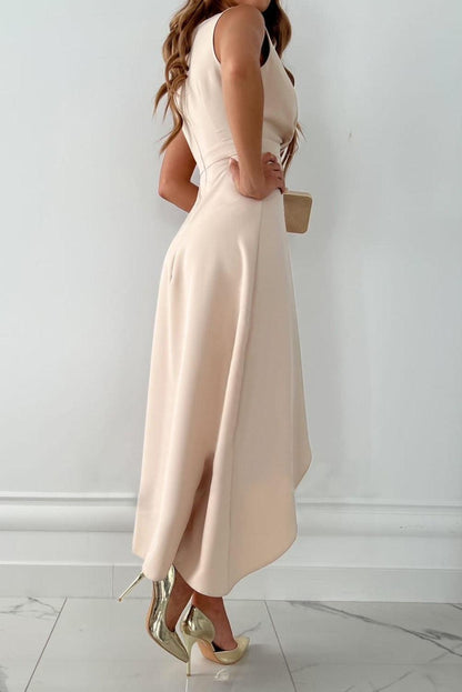Roselina | Elegante Wikkeljurk met Split voor Avond & Event