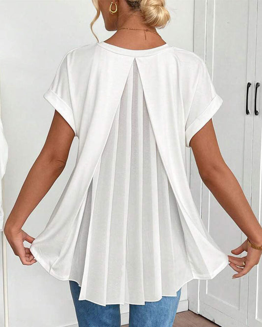 Maglietta unisex da donna a maniche corte con patchwork