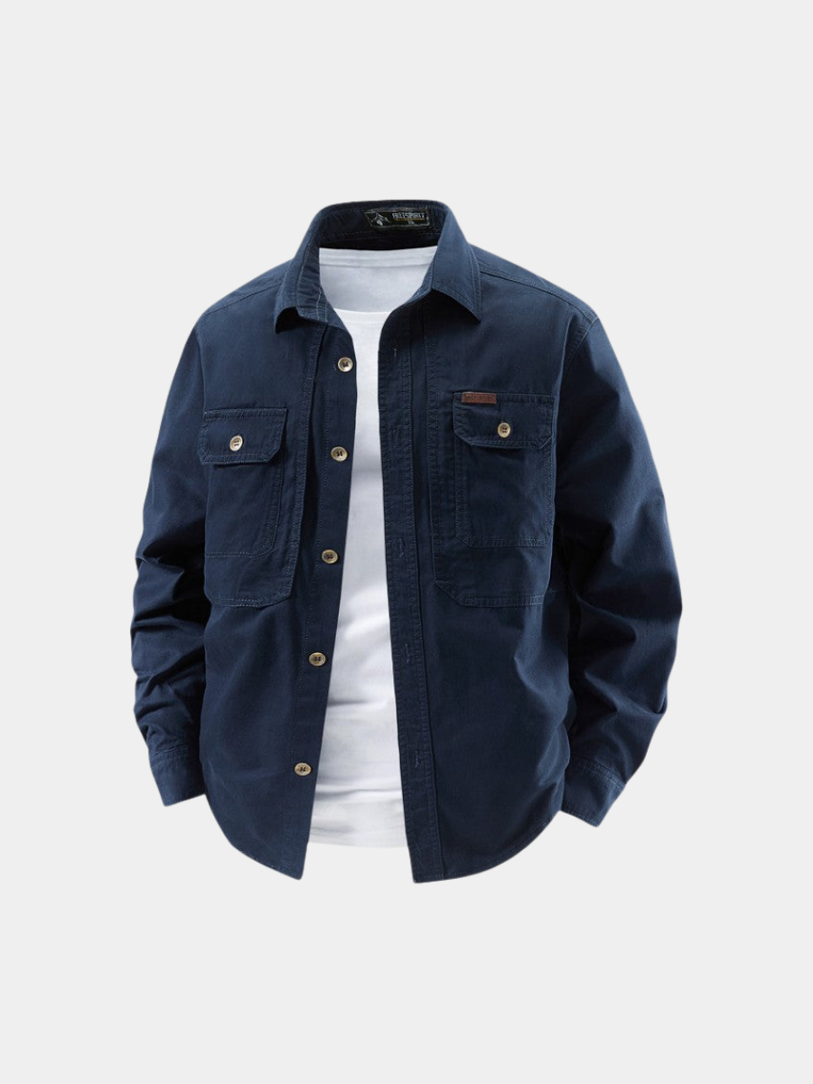 Chemise Utility Homme Premium à Manches Longues – Style Décontracté Travail