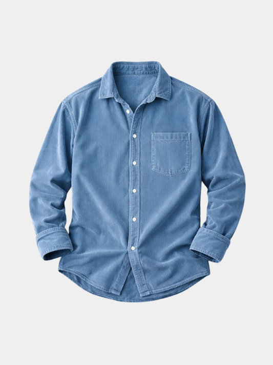 DUVAL PARIS™ | CHEMISE CLASSIQUE EN VELOURS CÔTELÉ POUR HOMME