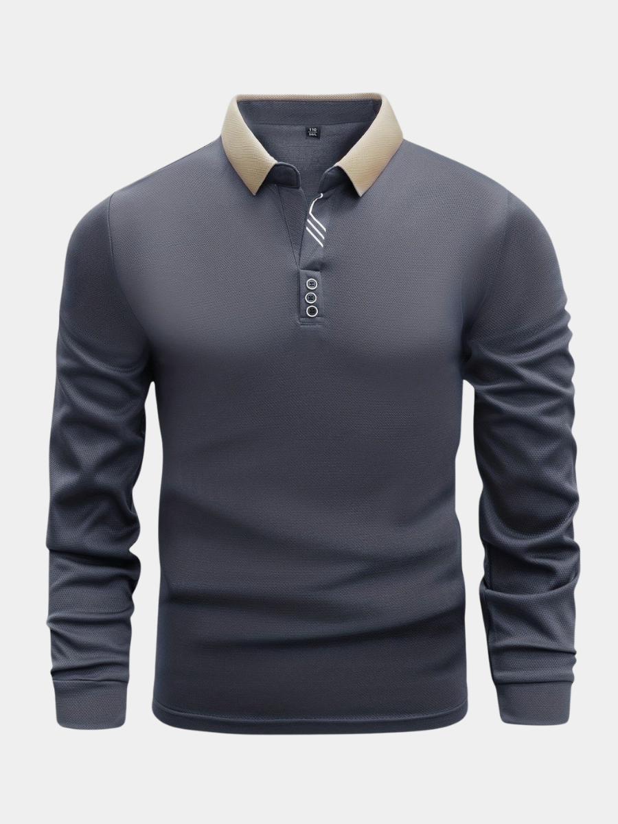 Laurent Monaco Long-Sleeve Polo