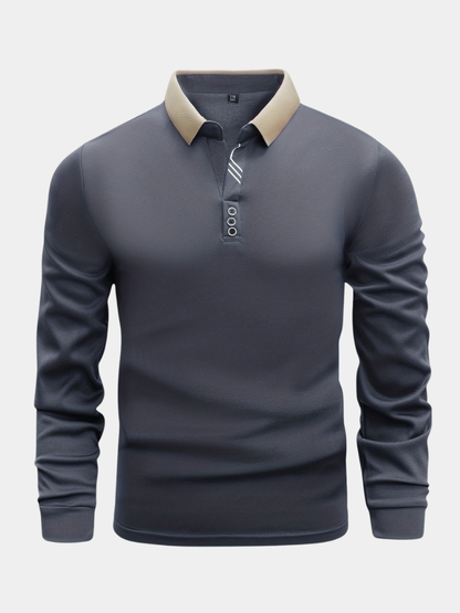 Laurent Monaco Long-Sleeve Polo