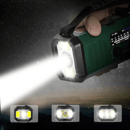 ActivePeaks - Weather-Resistant Emergency Radio with Solar, Hand Crank & USB
