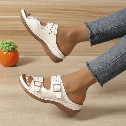 Aesla | Bequeme Sommerschuhe mit offener Zehenpartie