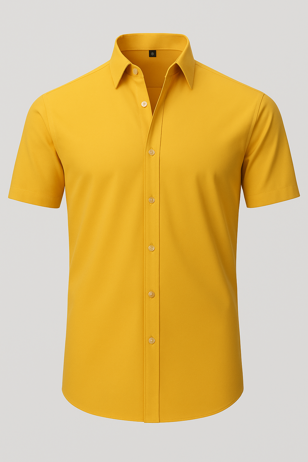 Non-Iron 4-Way Stretch Shirt with Transparent Buttons