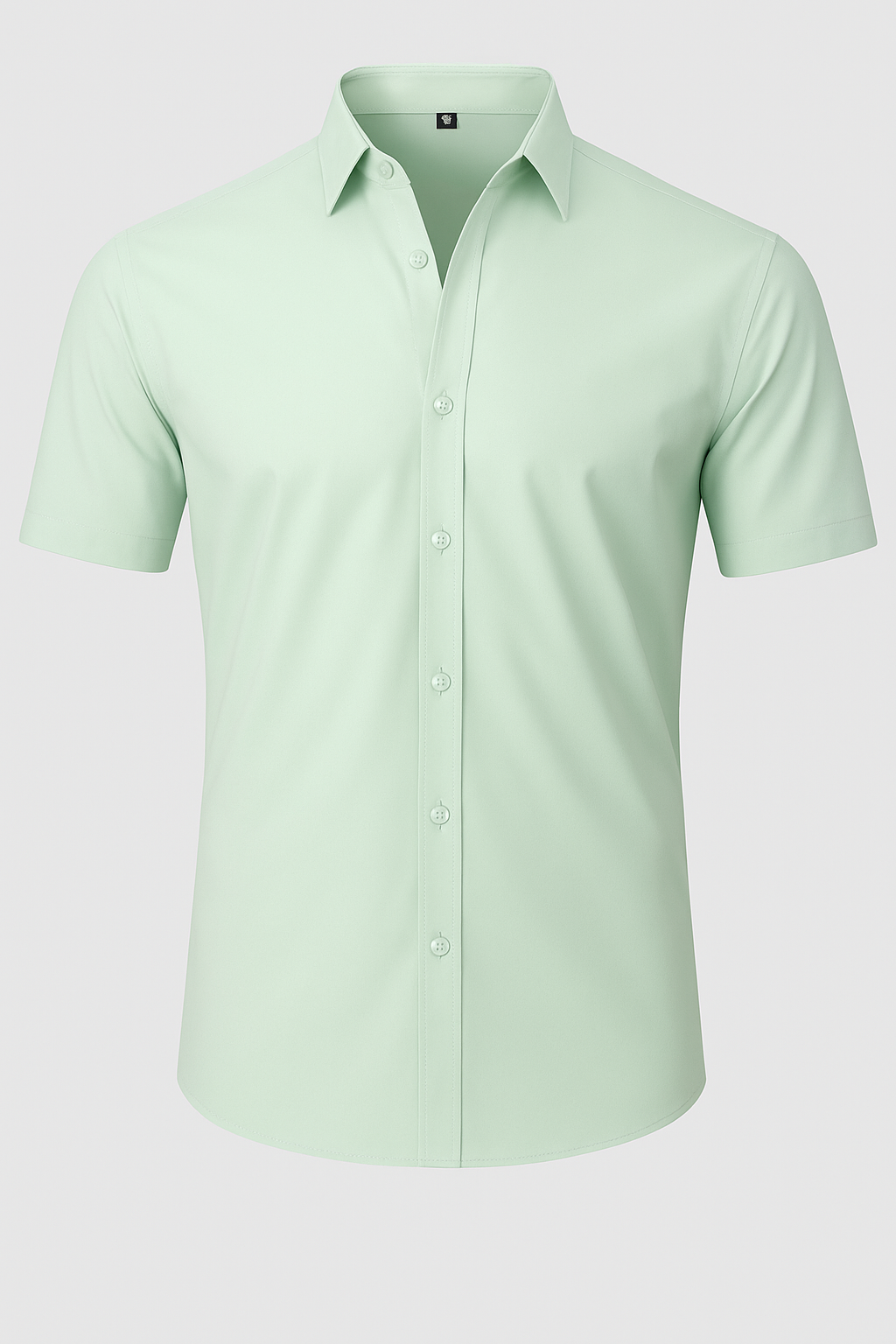 Non-Iron 4-Way Stretch Shirt with Transparent Buttons