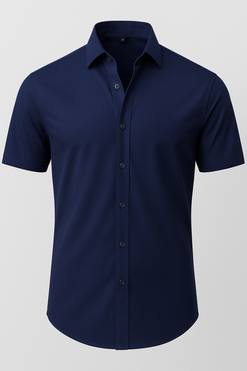 Non-Iron 4-Way Stretch Shirt with Transparent Buttons