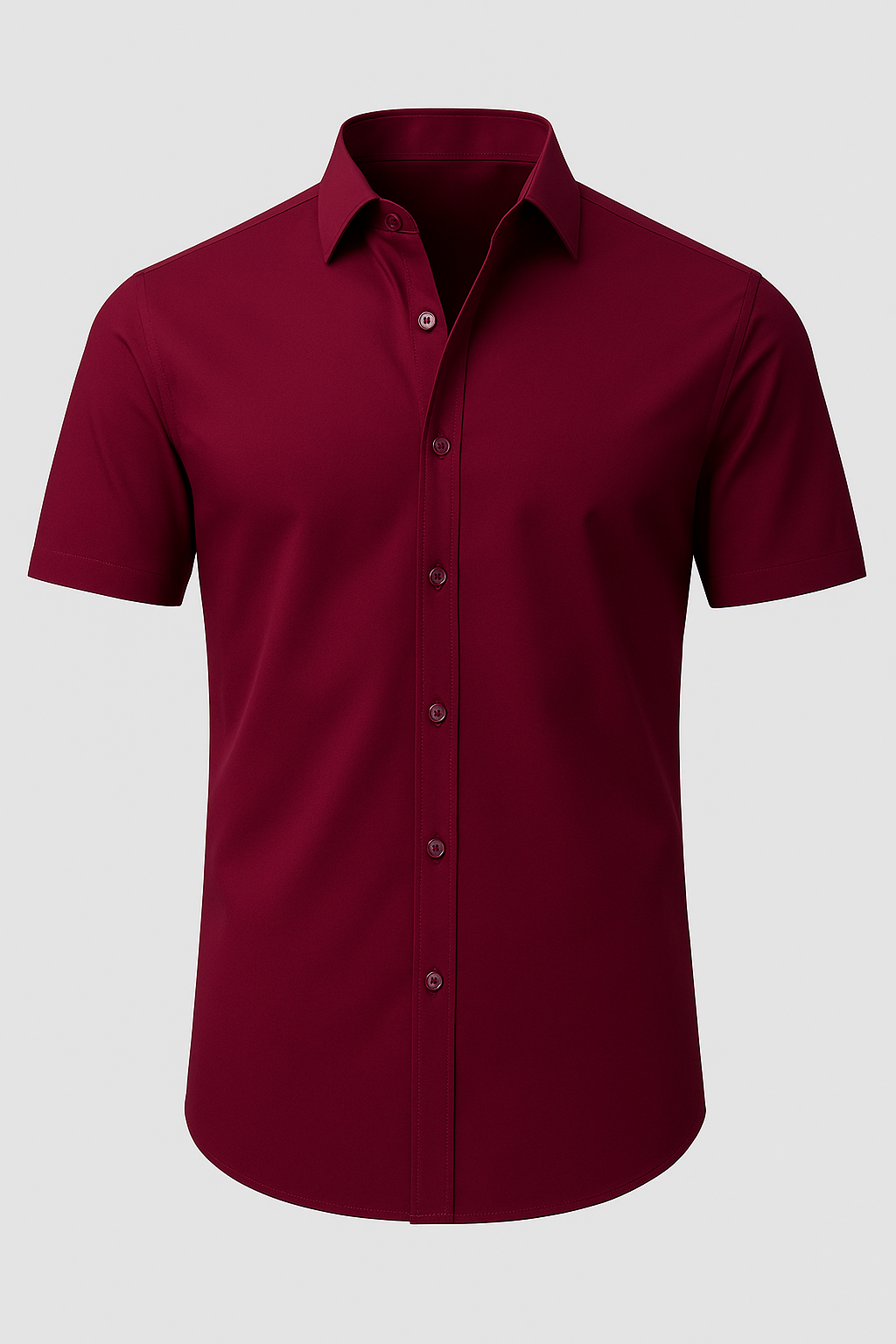 Non-Iron 4-Way Stretch Shirt with Transparent Buttons