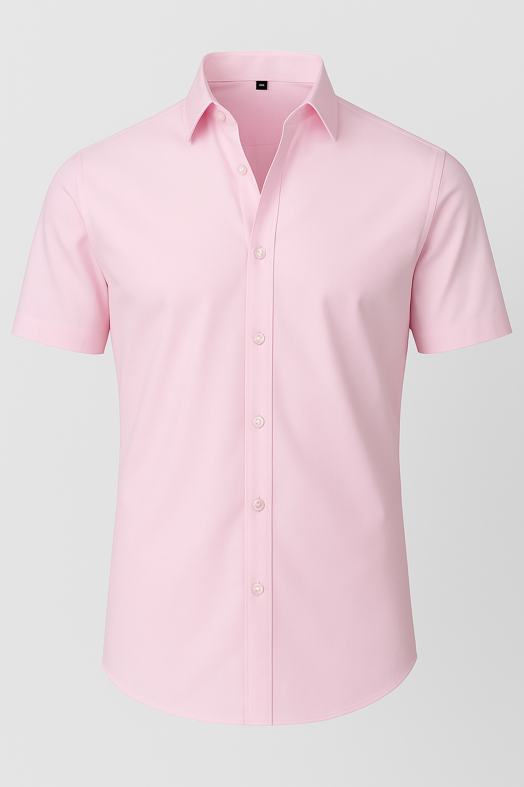 Non-Iron 4-Way Stretch Shirt with Transparent Buttons
