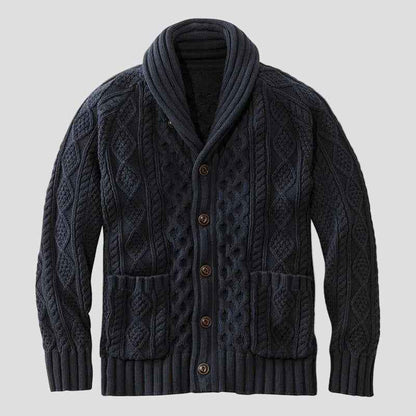 Noah Jacquard-Gestrickter Retro-Cardigan – Lässiger Vintage-Stil und gemütliche Wärme