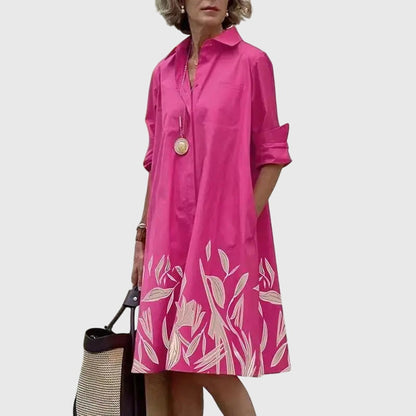 Vestido Mujer Camisero Con Bolsillos – Estilo Casual Elegante
