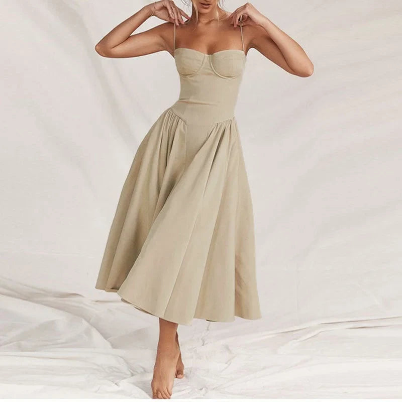 KorsetTraum | Ärmelloses Midi-Kleid mit Figurformender Passform