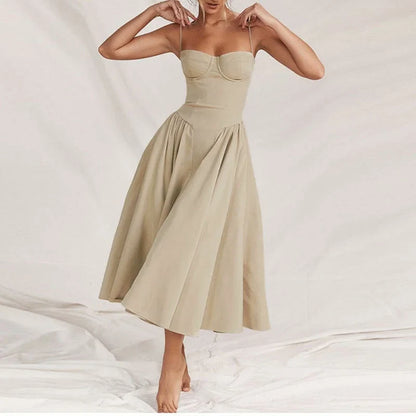 KorsetTraum | Ärmelloses Midi-Kleid mit Figurformender Passform