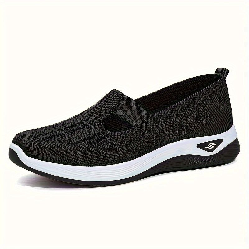 Buty damskie wsuwane sportowe | z siateczką i grubą podeszwą