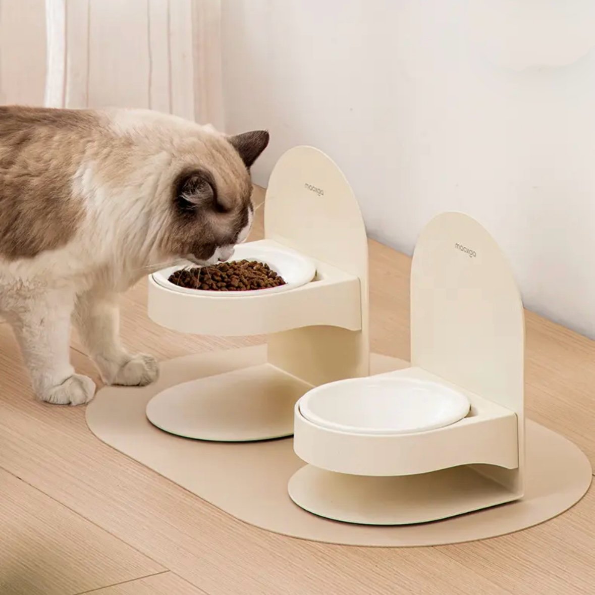 Adjustable Ceramic Pet Bowl | Magnetic Base - Ergonomic & Stylish Design
