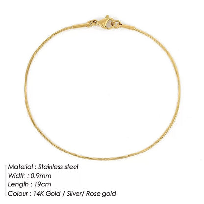 Adjustable Fit Snake Clasp Minimalist Bracelet-Gold-plated-16.5cm-State of Style