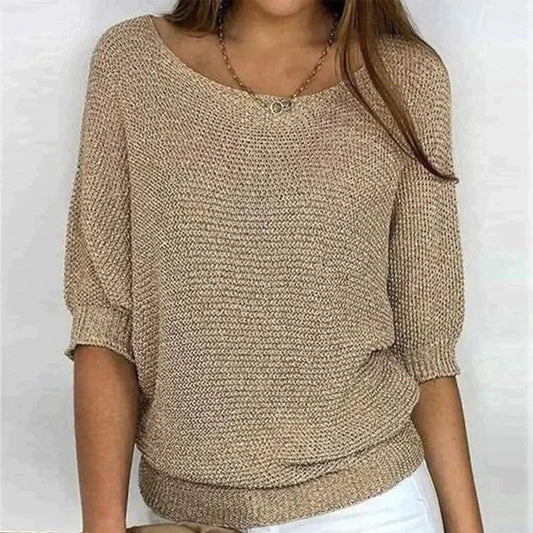 Gemütlicher schicker Strickpullover für den Alltag