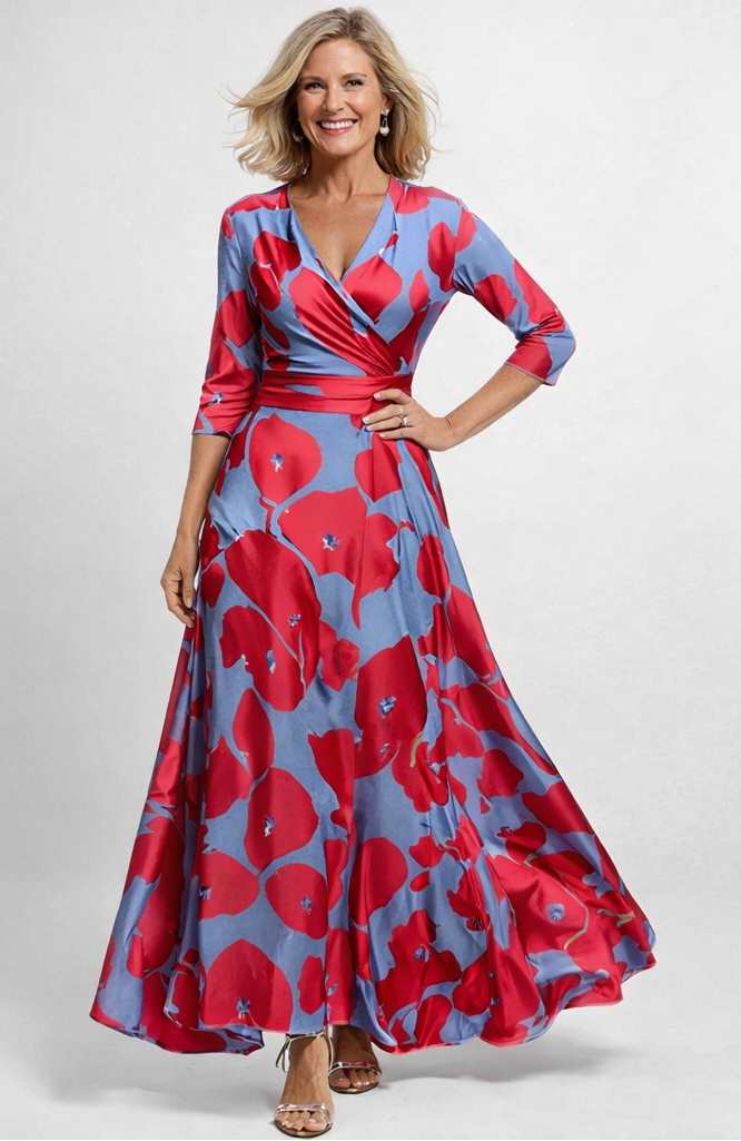 VIVIA | VESTIDO MAXI FLORAL ELEGANTE