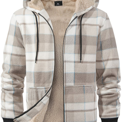 Luthar | Heren fleece hoodiejack voor zware omstandigheden – Warme winterjas met verstelbare capuchon