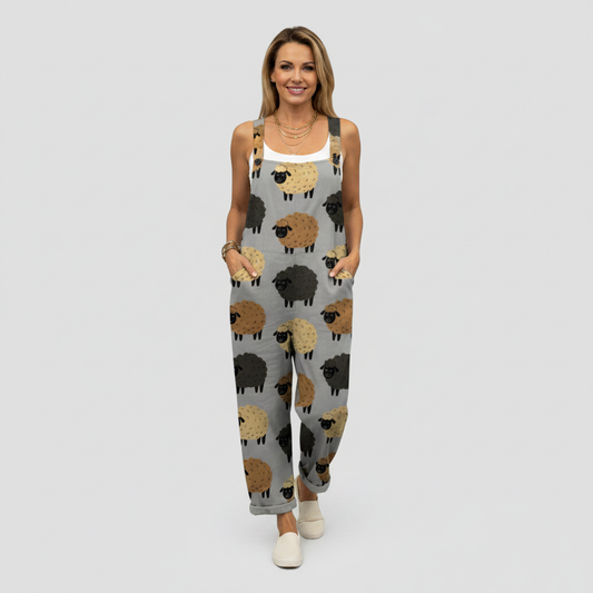 Delphine | Printed Wide-Leg Jumpsuit — S