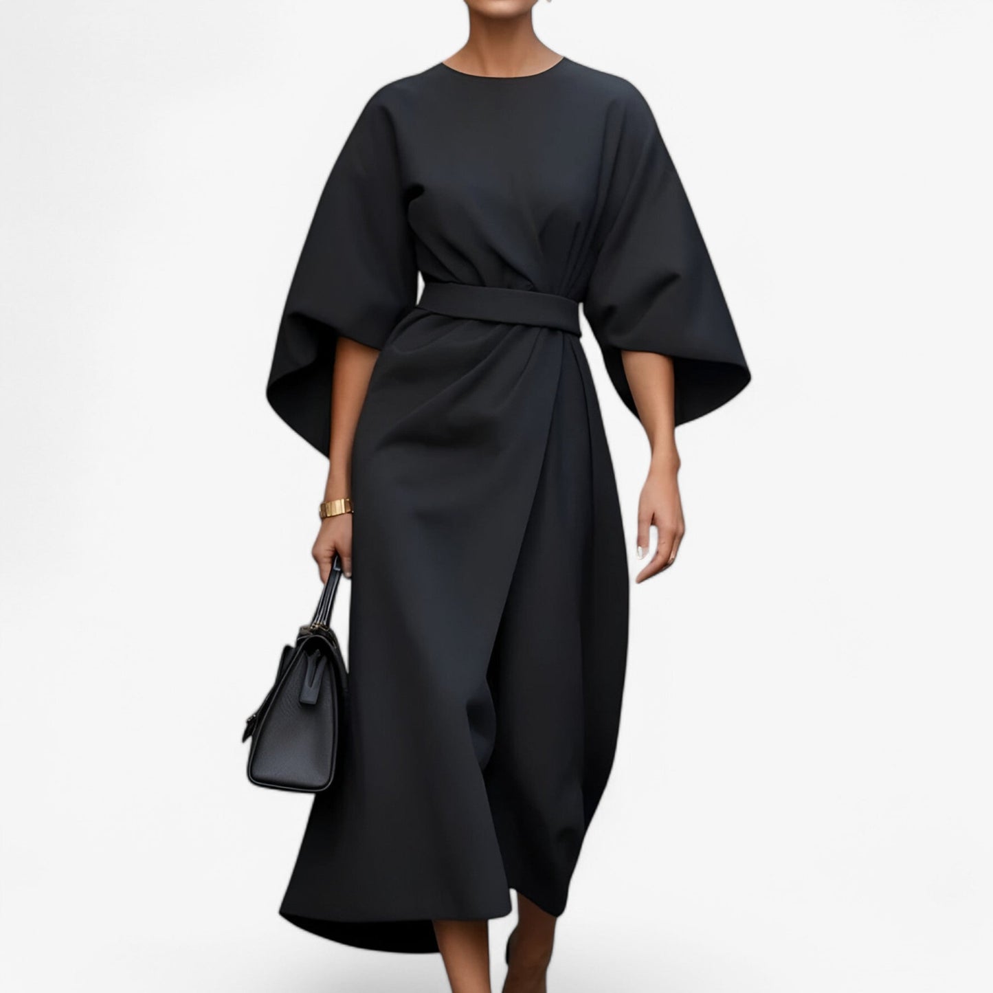 Asymmetrisches Kleid mit modernem und elegantem Schnitt Damen