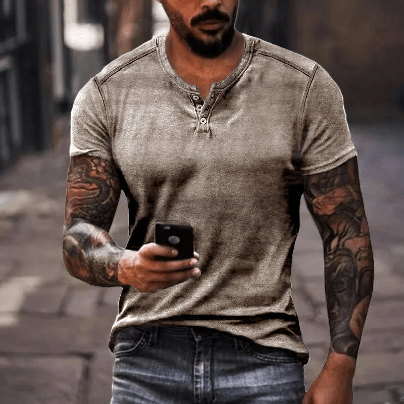 Men’s Henley T-Shirt – Breathable Lightweight Comfortable Stylish Casual Everyday Wear