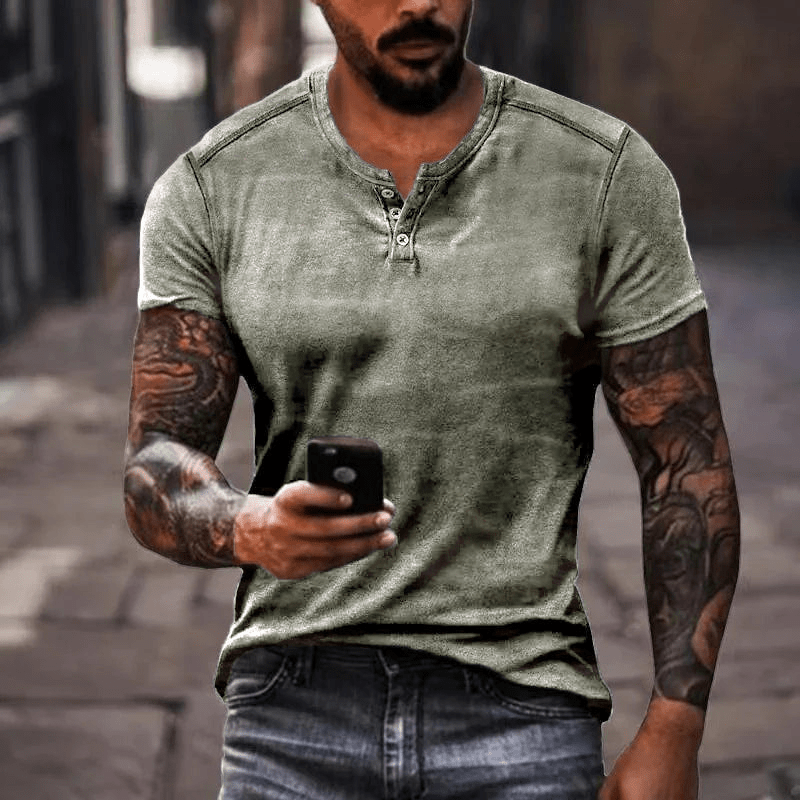 Men’s Henley T-Shirt – Breathable Lightweight Comfortable Stylish Casual Everyday Wear