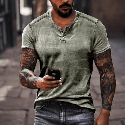 Men’s Henley T-Shirt – Breathable Lightweight Comfortable Stylish Casual Everyday Wear