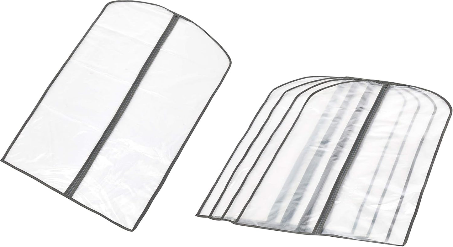 PEVA Kledingopberghoes Set – 5-Pack Stofhoezen met Rits