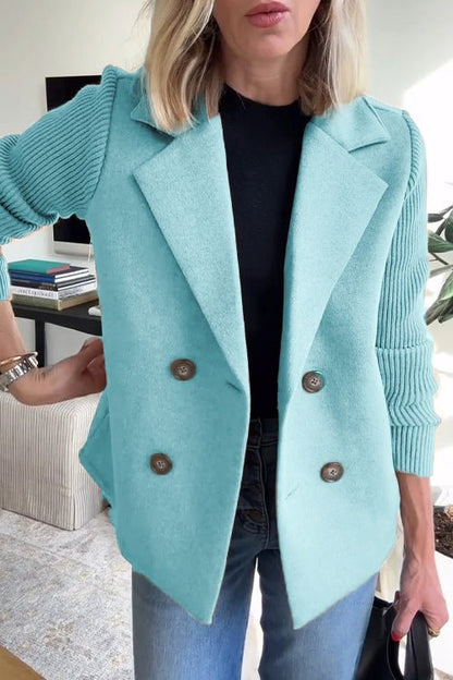 Chic-Blazer mit Strickärmeln für mühelose Eleganz Damen