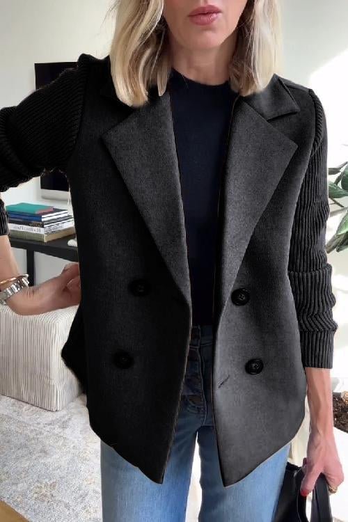 Chic-Blazer mit Strickärmeln für mühelose Eleganz Damen