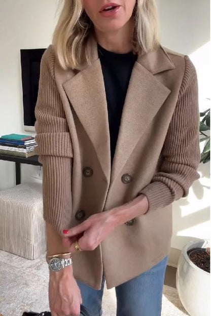 Chic-Blazer mit Strickärmeln für mühelose Eleganz Damen