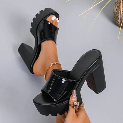 Archease Women's Orthopedic Arch Support Platform Chunky Heel Slide Sandals - lifestyle content view