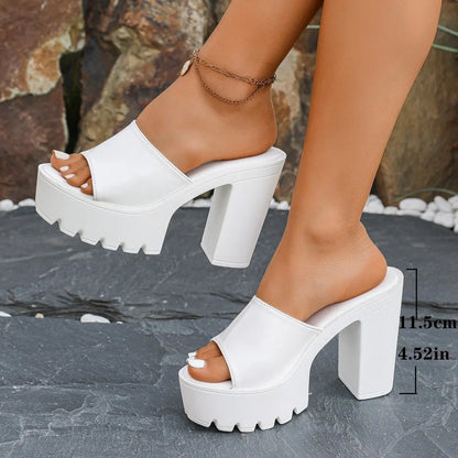 Archease Women's Orthopedic Arch Support Platform Chunky Heel Slide Sandals - alternate gallery view