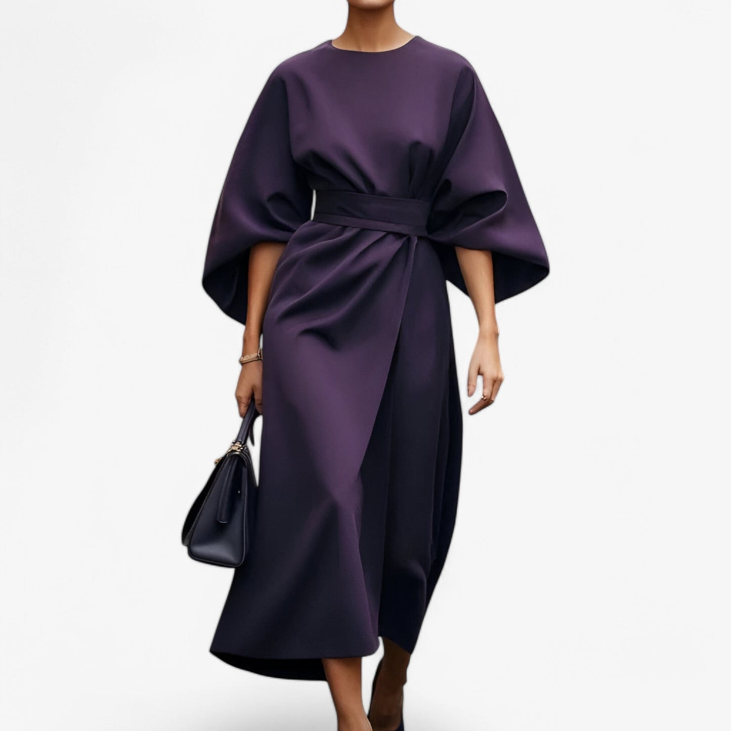 Asymmetrisches Kleid mit modernem und elegantem Schnitt Damen