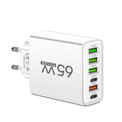 65W Wieloportowa Szybka ładowarka PowerHouse | Koncentrator 6 w 1