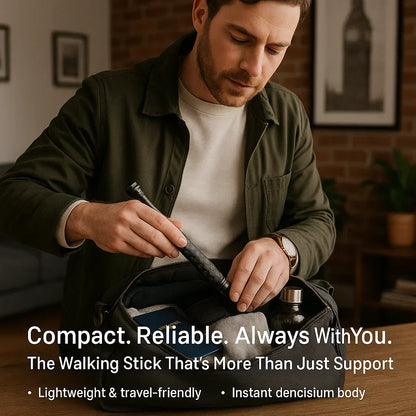Wandelstok Zelfverdediging Automatisch Uitklapbaar Telescopisch Staal Antislip Grip | Restfield