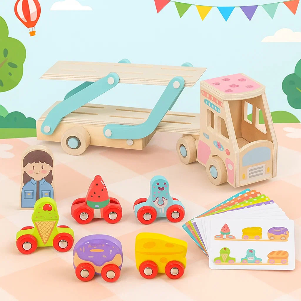 Houten vrachtwagen
