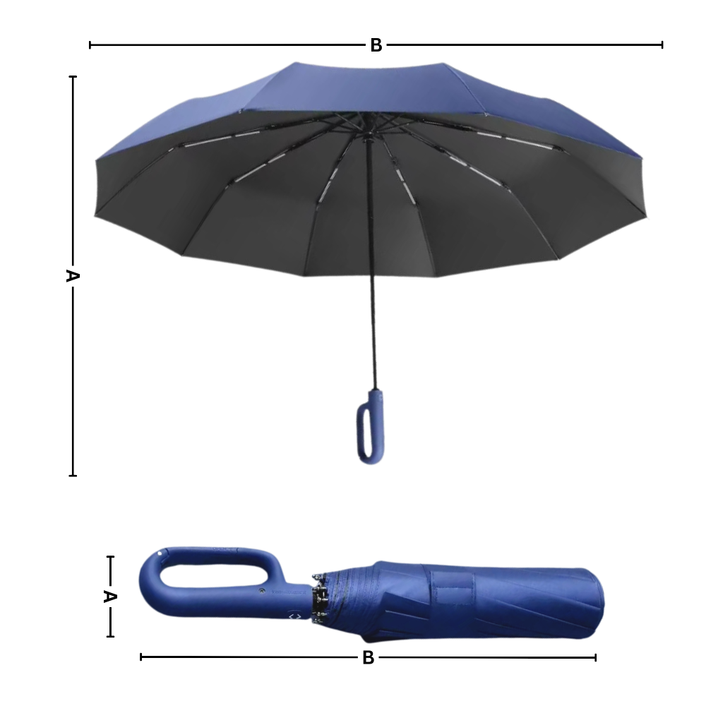 Intelligenter Regenschirm für alle Wetterlagen mit sicherem Mechanismus