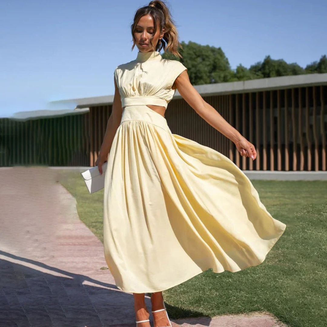 Ava | Damen Midi Sommerkleid Für Alltag Und Freizeit