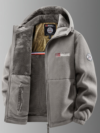 Veste d’Hiver Chaude pour Homme avec Doublure Polaire – Coupe-Vent et Déperlante
