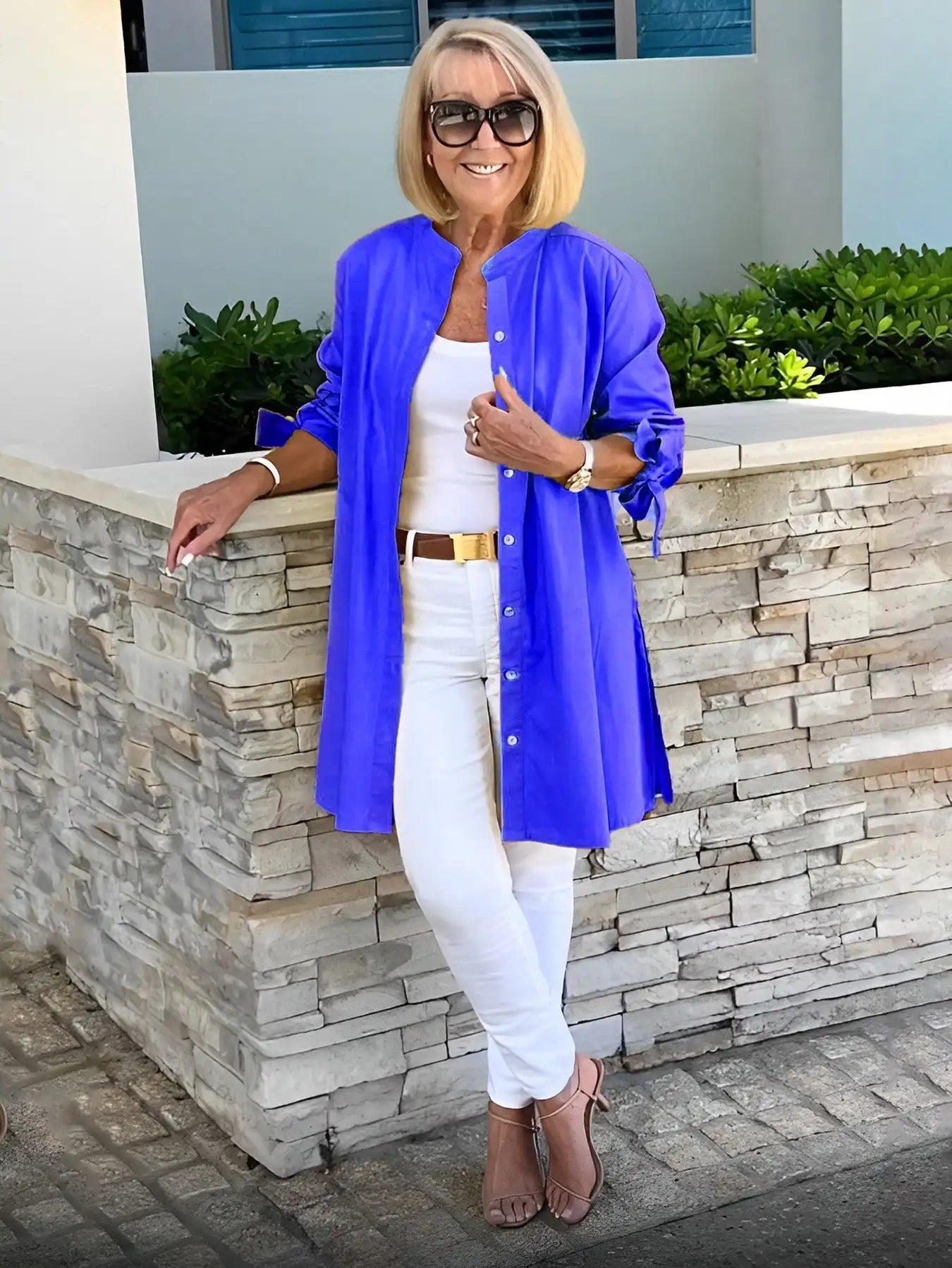 Chemise Emily boutonnée manches longues coupe décontractée