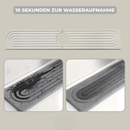 Diatomaceenerde-Spülmatte – schnelltrocknend, 60 x 10 cm