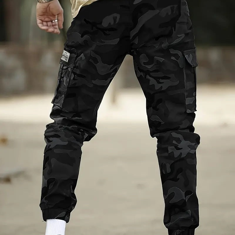 Calças Cargo Masculinas em Camuflagem de Luxo